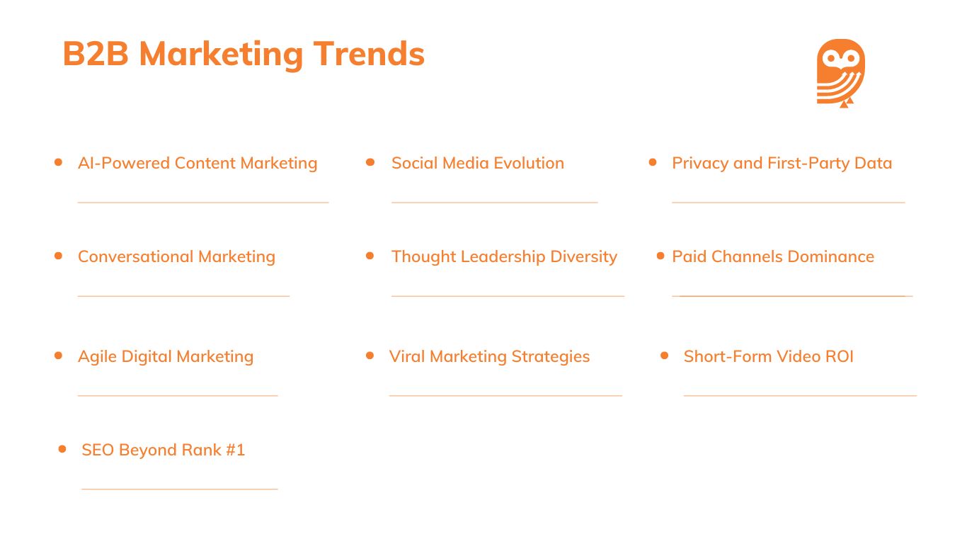 B2B Marketing trends