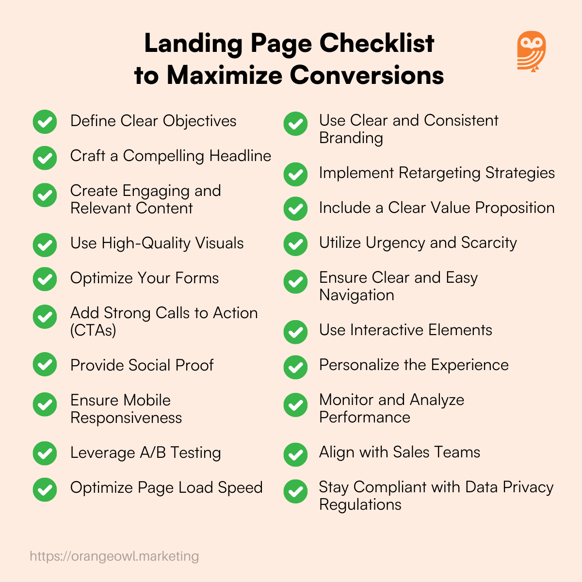 Landing Page Checklist to Maximize Conversions