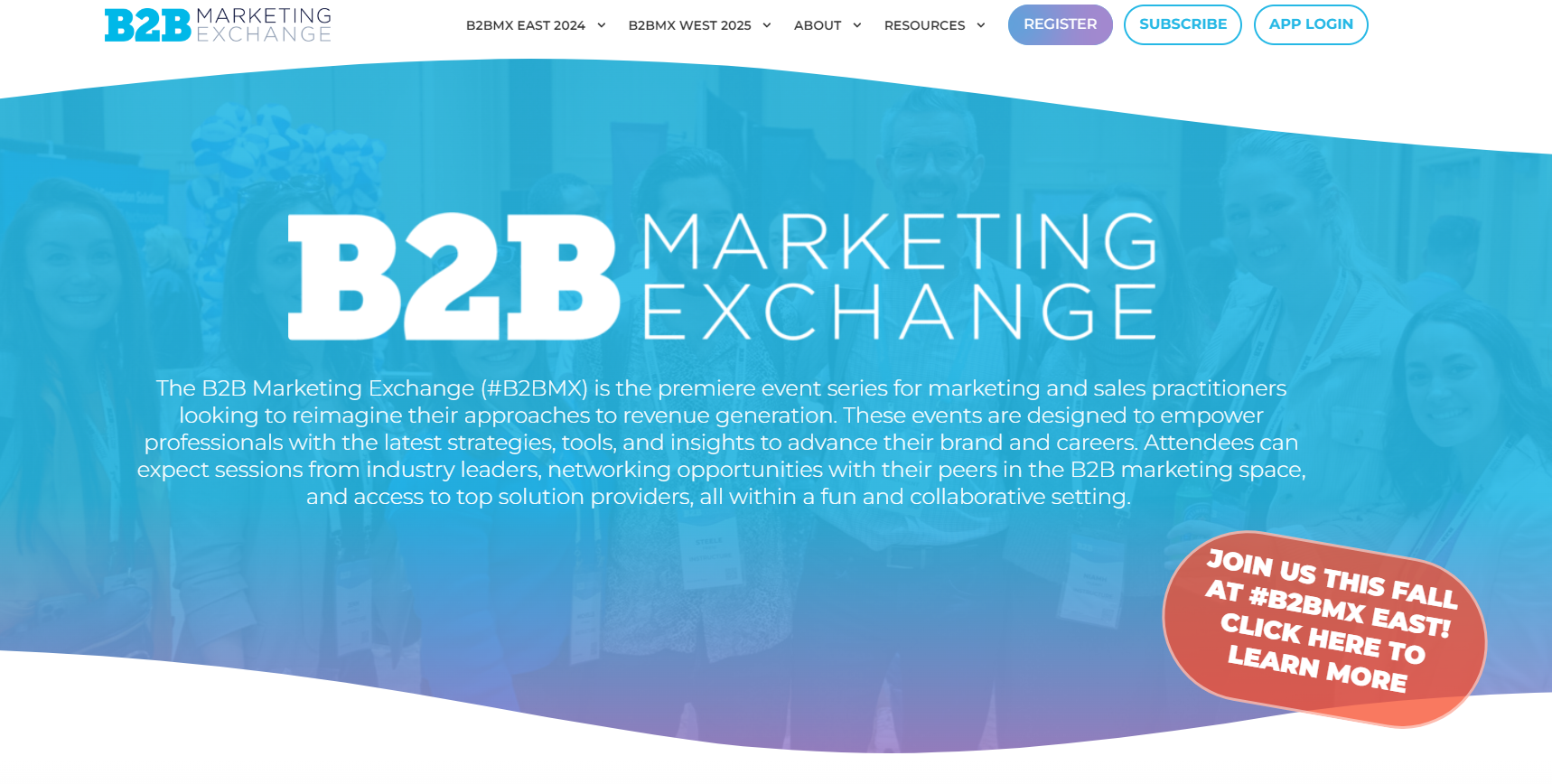 B2B Marketing Exchange - one of Top B2B SaaS Conferences and Events to attend