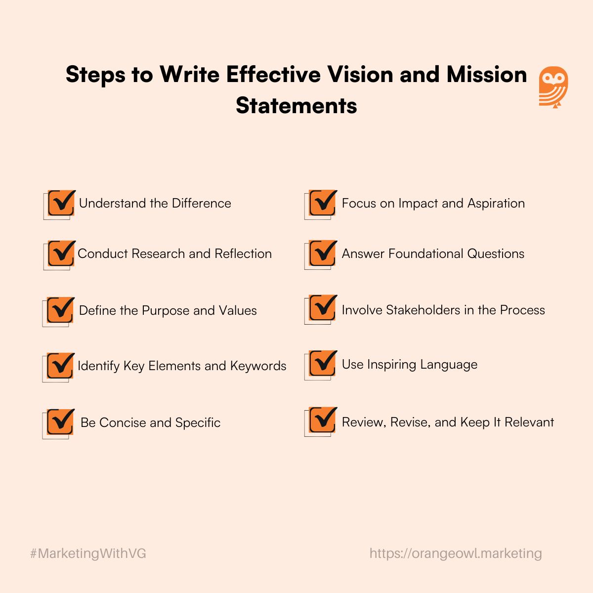 Steps to Write Effective Vision and Mission Statements