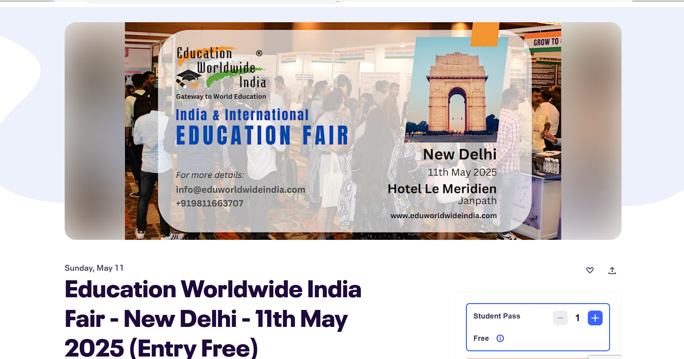 Education Worldwide India Fair – New Delhi